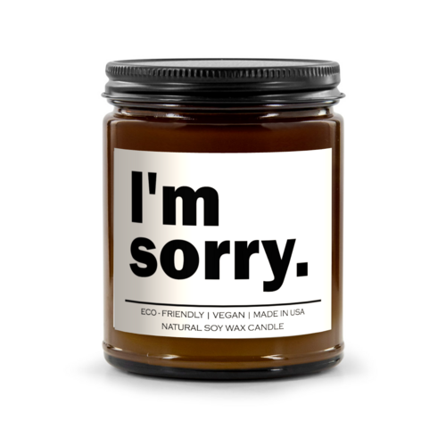 Vela con mensaje. Lo siento